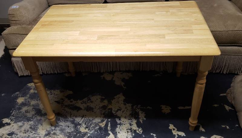 lot 1636 image: Wood Table - 48  x 30  x 30