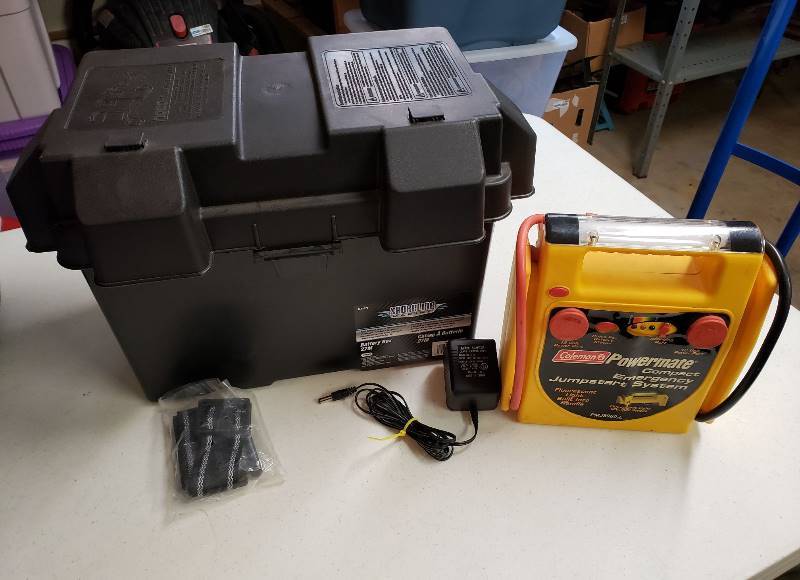 lot 1655 image: Coleman Powermate and New Battery Box