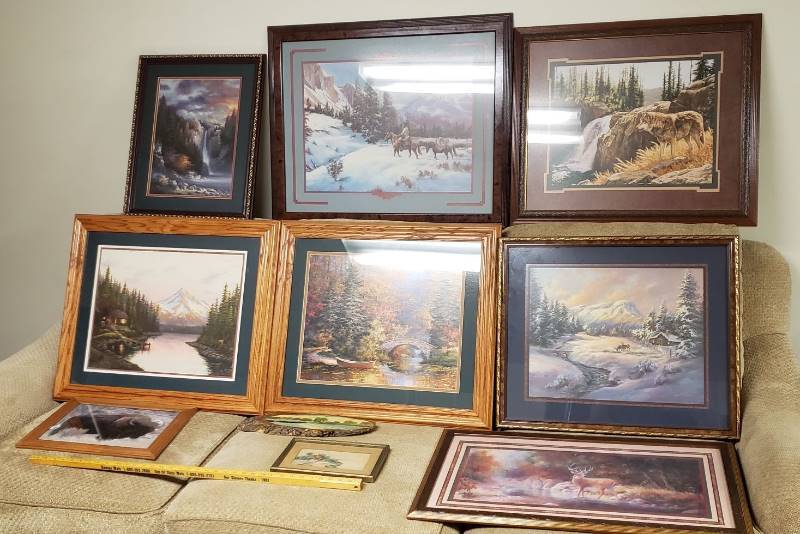 lot 1719 image: Lot of Framed Wildlife Prints by Various Artists