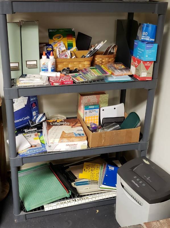 lot 1737 image: Lot of Office Supplies and Paper Shredder - Shredder Works