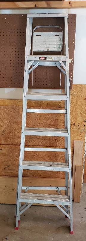 lot 3033 image: Werner 6 ft. Step Ladder - Aluminum