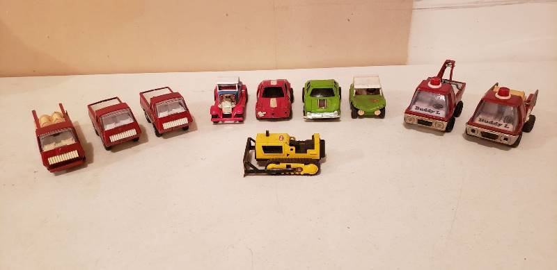 lot 3071 image: Lot of Vintage Small Tonka and Buddy L Vehicles- 8 Tonka & 2 Buddy L