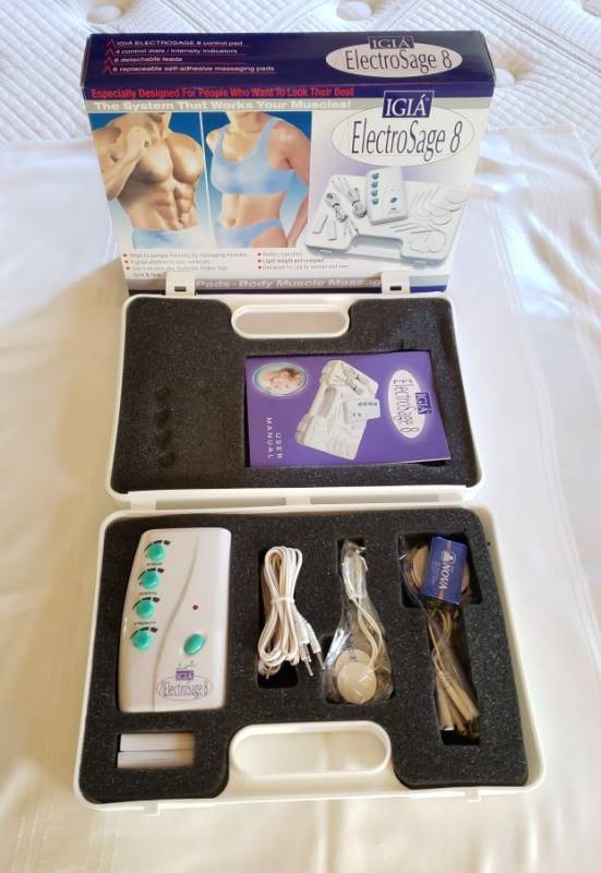 lot 3123 image: Igia Electrosage 8 Ab Thigh Leg Back Face Muscle Simulator Adjustable Massager