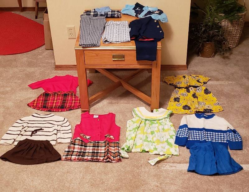 lot 3205 image: Lot of Vintage Kids Clothing - boys & girls - table not included