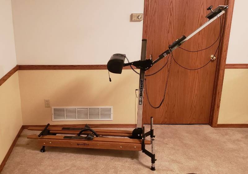 lot 3208 image: NordicTrac Skier Exerciser - Folds Up - 58  x 23  x 24  (folded up)