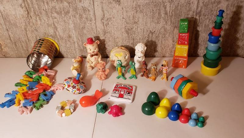 lot 3244 image: Lot of Vintage Baby Toys - Various Styles
