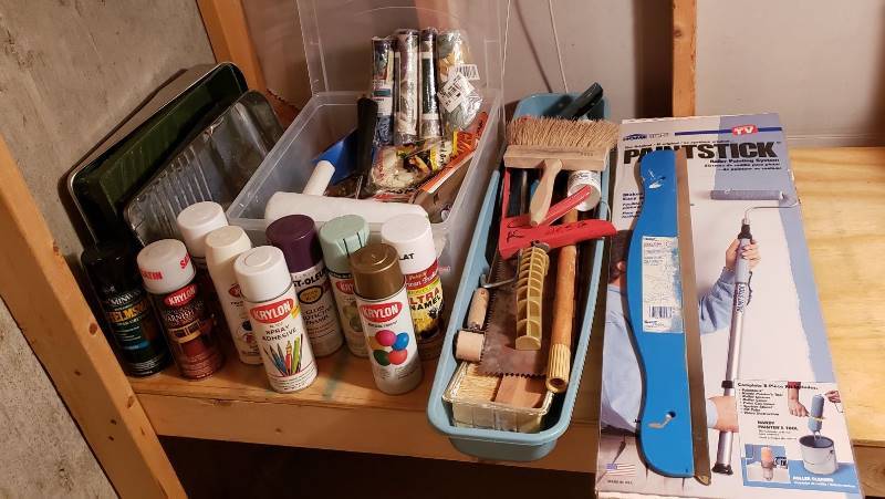 lot 3259 image: Lot of Painting, Caulking, and Wallpaper Products