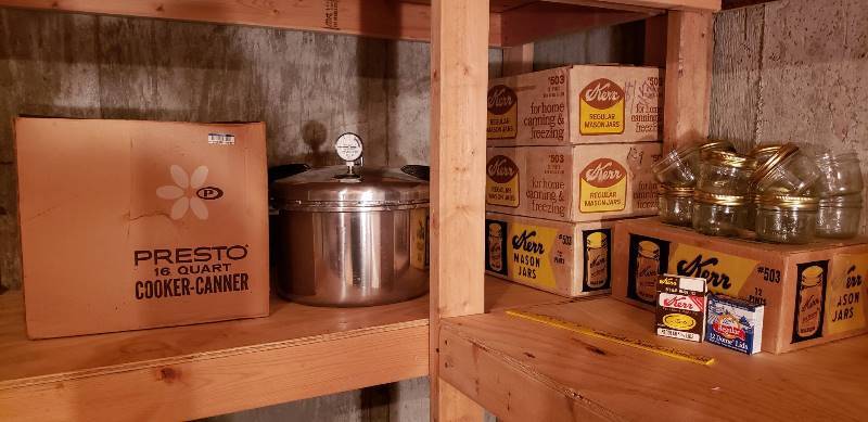 lot 3262 image: Lot of Canning Supplies - Presto Cooker-Canner and 4 cases of Jars