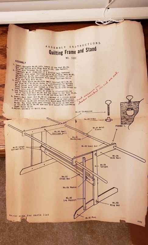 lot 3266 image: Quilting Frame and Stand in Box