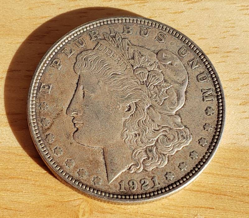 lot 3313 image: 1921 - D Morgan Silver Dollar