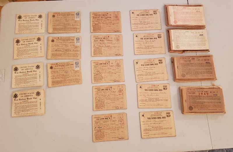 lot 3330 image: War Rations and Tax Exempt Permit Books