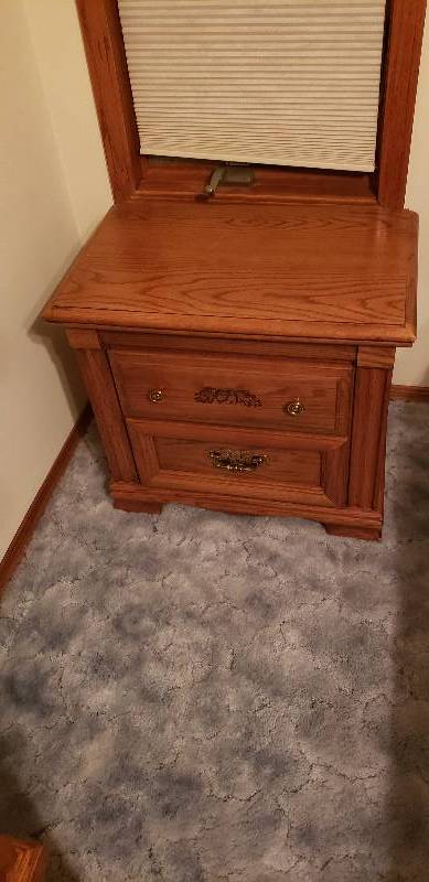 lot 3019 image: Pair of Broyhill 2 Drawer Nightstands - 26  x 16  x 24  - contents not included