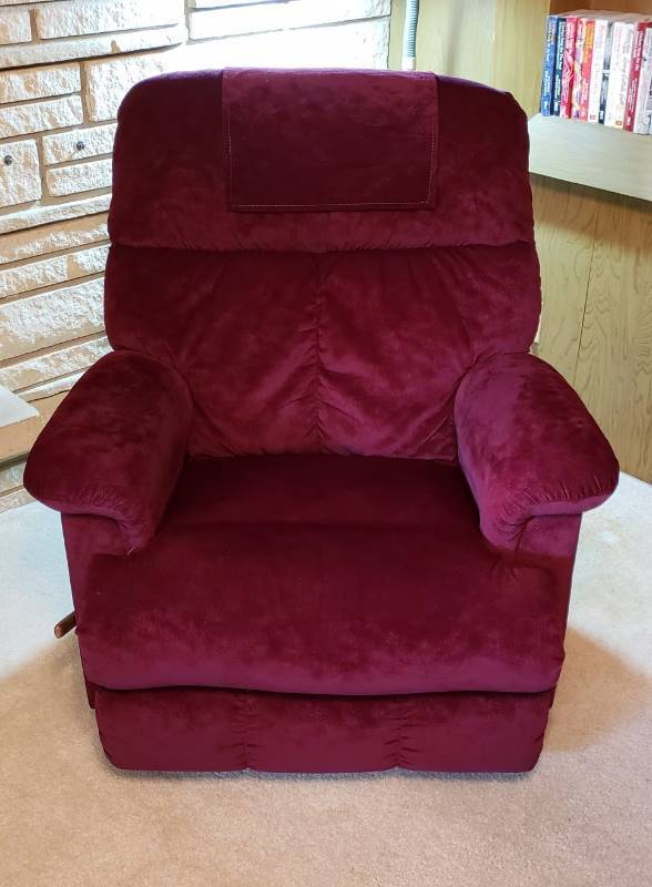 lot 2223 image: Burgundy Lazy-Boy Swivel Rocker Recliner- 36 in. wide