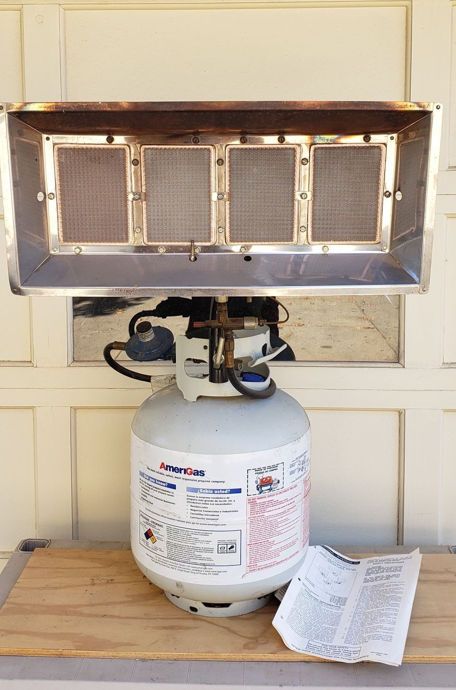 lot 2275 image: Propane Infra-red Heater - National-Riverside Co. - 48 IR with Propane Tank- Heater 23 in. x 10 in.