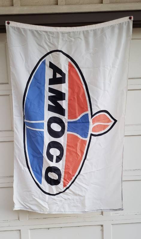 lot 2285 image: Vintage Amoco 3 ft. x 5 ft. Flag