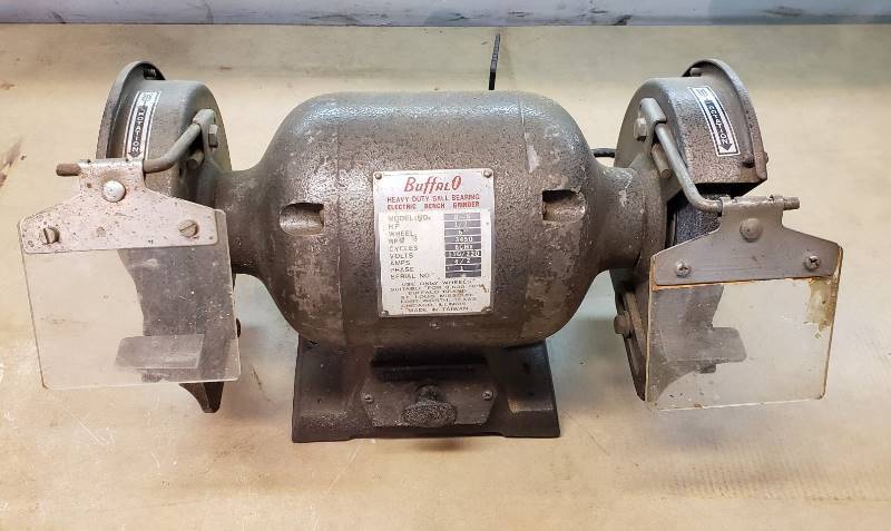 Buffalo Hd Ball Bearing Elec Bench Grinder 1 2 Hp Works Ne