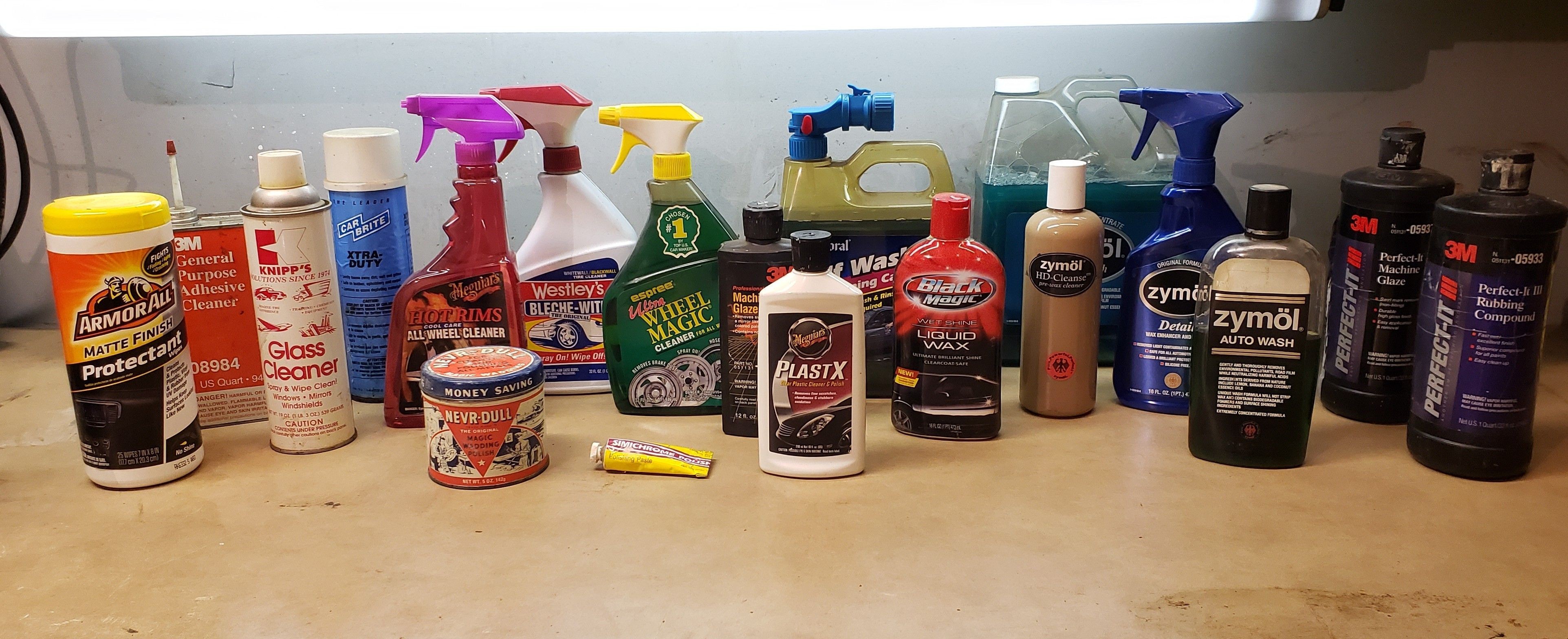 lot 2345 image: Lot of Automotive Detailing Products - most Containers are over half full