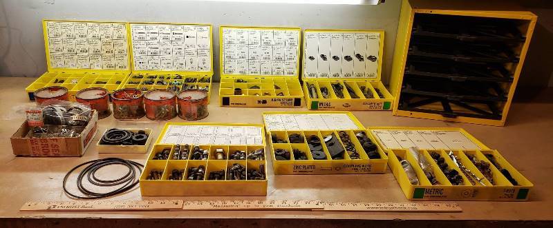 lot 2346 image: Lot of Numerous Organizers of Machine BoltsNuts, Washers, Gaskets, and Organizer Holder