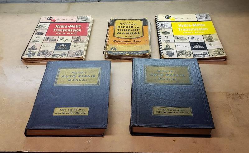 lot 2348 image: Lot of Vintage Automotive Repair Manuals - 1941 to 1956