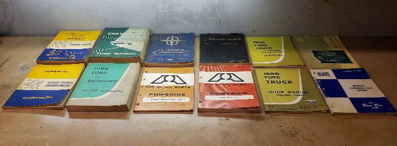 lot 2350 image: Lot of 1960 - 1968 Various Shop Manuals and Parts Catalogs
