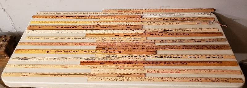 lot 2426 image: Lot of Yard sticks - some are Quality Chevrolet