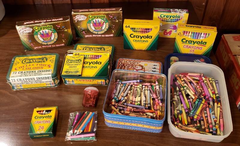 lot 2479 image: Lot of Crayola Crayons and Colored Pencils - most are new in box
