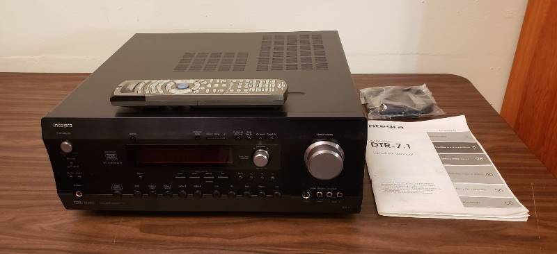 lot 2491 image: Integra Home Theater AV Receiver Model DTR - 7.1 with Remote, Antenna & Manual - 17 in. x 18 in. x 7 in. - works