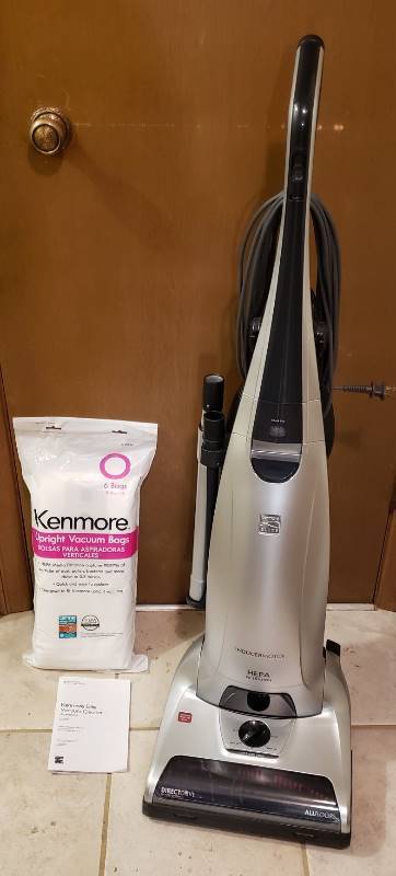 lot 2516 image: Kenmore Elite Upright Vacuum Cleaner with Extra Bags - works