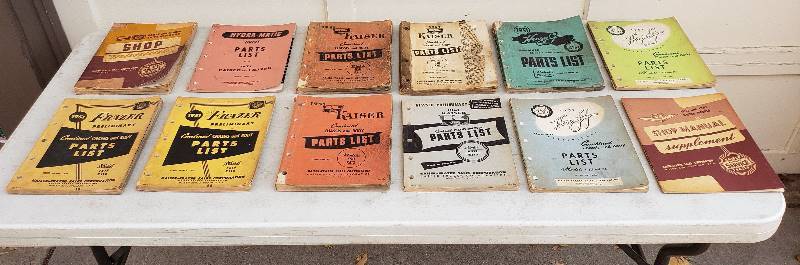 lot 2615 image: Kaiser 1950s Car Manuals- 1951 to 1953 - 12 total