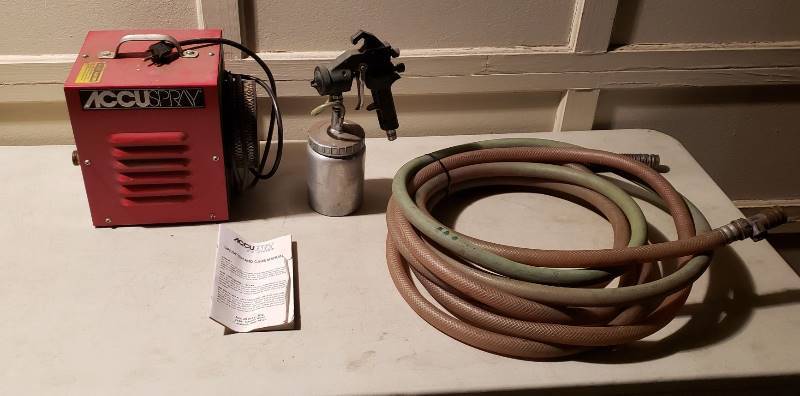 lot 2634 image: Accuspray Sprayer with Hose and Sprayer - powers on