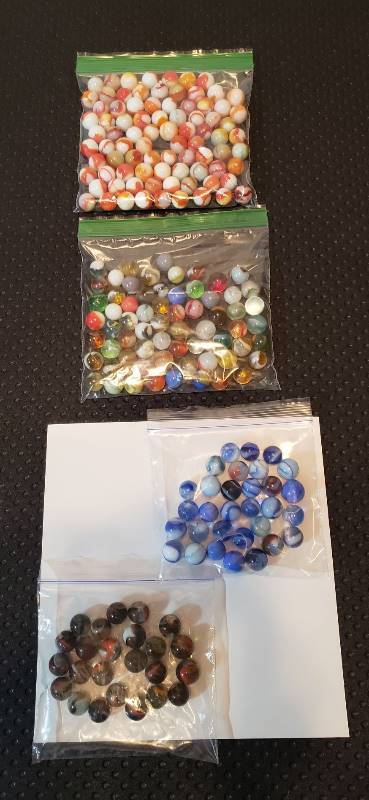 lot 2722 image: Lot of Marbles - 4 Bags - Various Styles