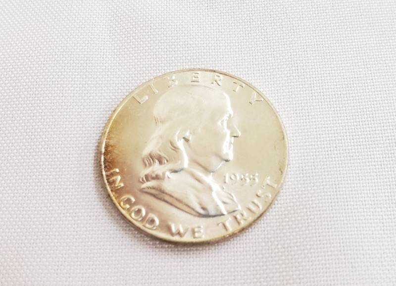 lot 2766 image: 1955 Franklin Half Dollar Liberty Bell - No mint mark