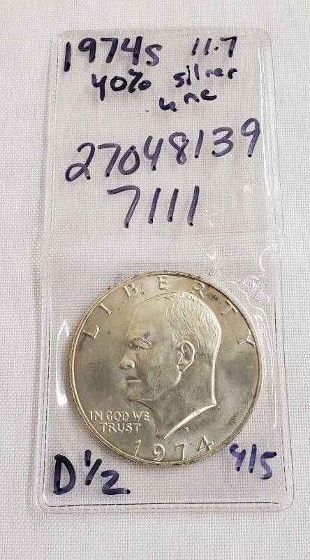 lot 2781 image: 1974 S Uncirculated Ike Dollar - 40% Silver