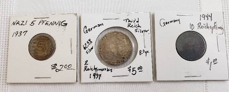 lot 2803 image: 3 German Nazi Currency