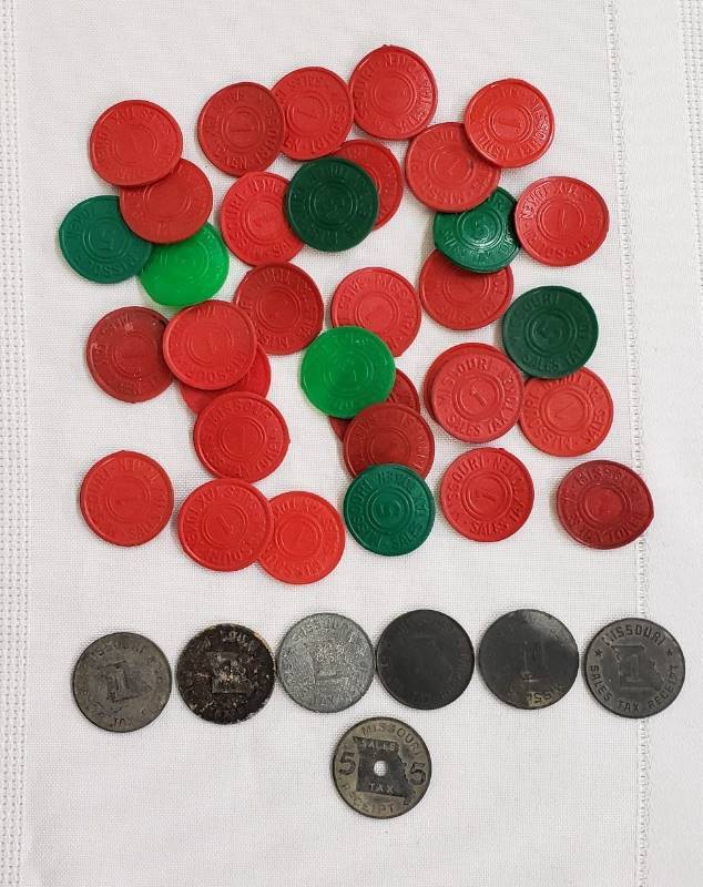 lot 2811 image: Lot of Missouri Sales Tax Tokens
