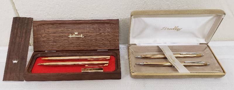 lot 2830 image: Lot of 2 PenPencil Sets - Bradley Gold Tone & Hallmark 120 14K Gold Filled Casing