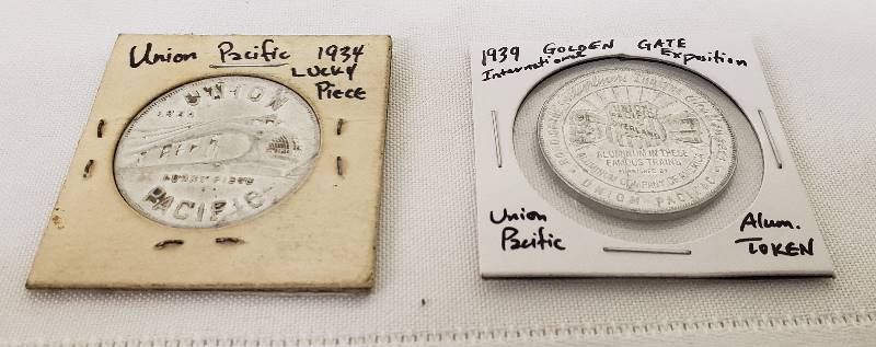 lot 2838 image: Lot of Union Pacific Aluminum Tokens