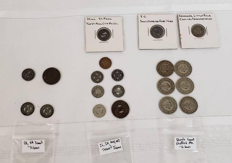 lot 2846 image: Lot of Transit Tokens from Eastern States