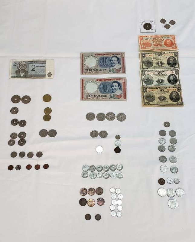 lot 2855 image: Lot of Foreign Currency - Denmark, Netherlands & Territories, and Belgium