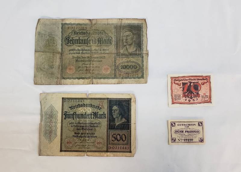 lot 2857 image: Lot of Older German Paper Currency - 1920s