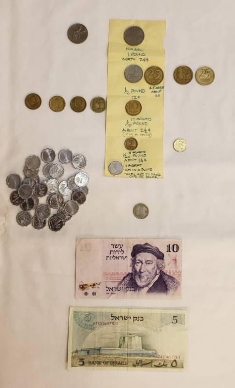 lot 2867 image: Lot of Foreign Currency - Israel - Coins & Bills