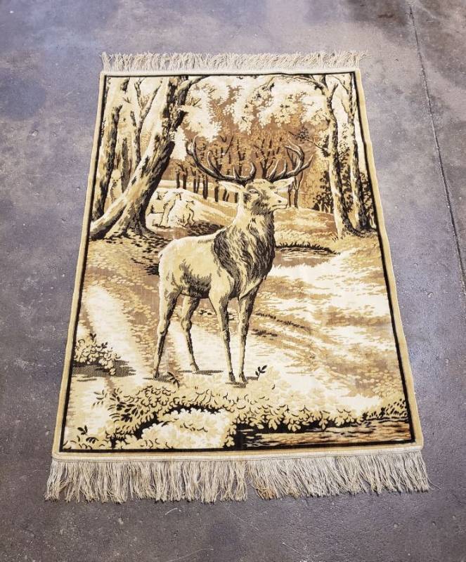 lot 2903 image: Elk Tapestry 38 in. x 63 in.