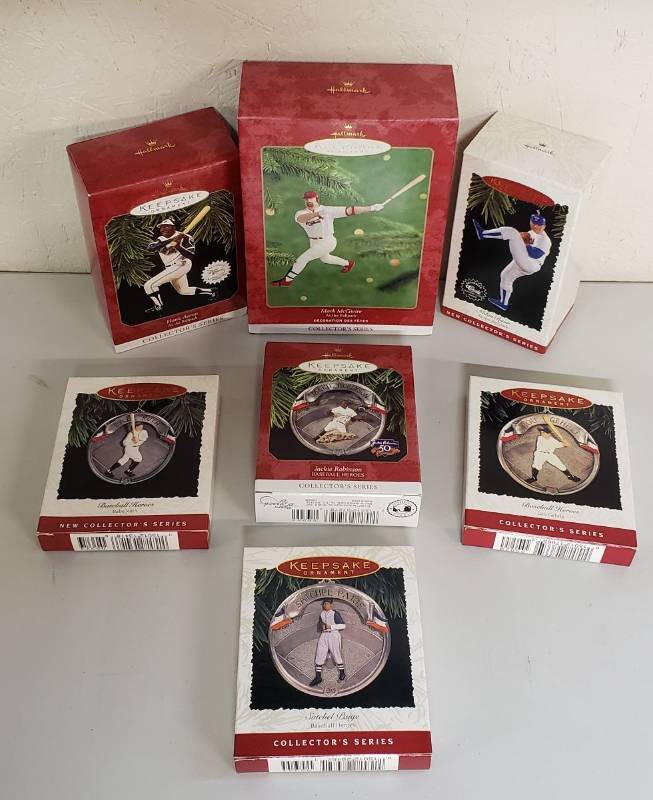 lot 2911 image: Hallmark Keepsake Ornament - Baseball Collection - 7 Total