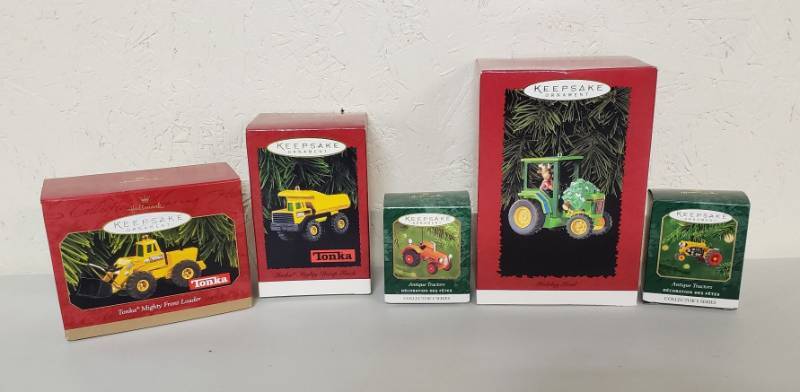 lot 2917 image: Hallmark Keepsake Ornament - Tonka and Tractor Collection - 5 total