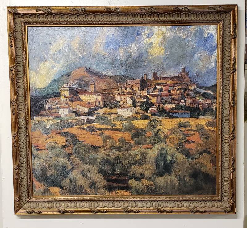 lot 2934 image: Framed Artwork - 40 in. x 37 in.