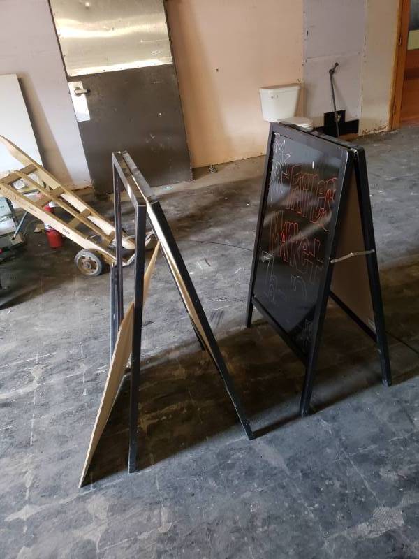 lot 1427 image: 2 folding sidewalk signs