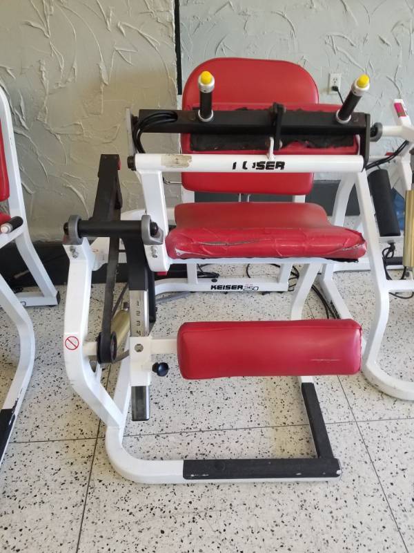 lot 6876 image: Keiser Air 250 Leg Curl Machine