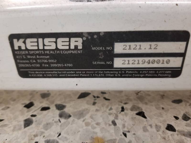 lot 6881 image: Keiser Air 250 Lat Pull Down 2121-12