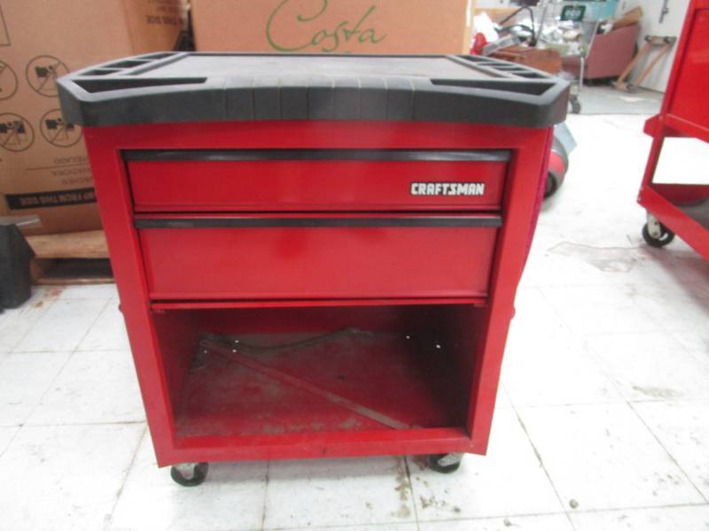 lot 2818 image: Craftsman Rolling Work Station Tool Chest w contents