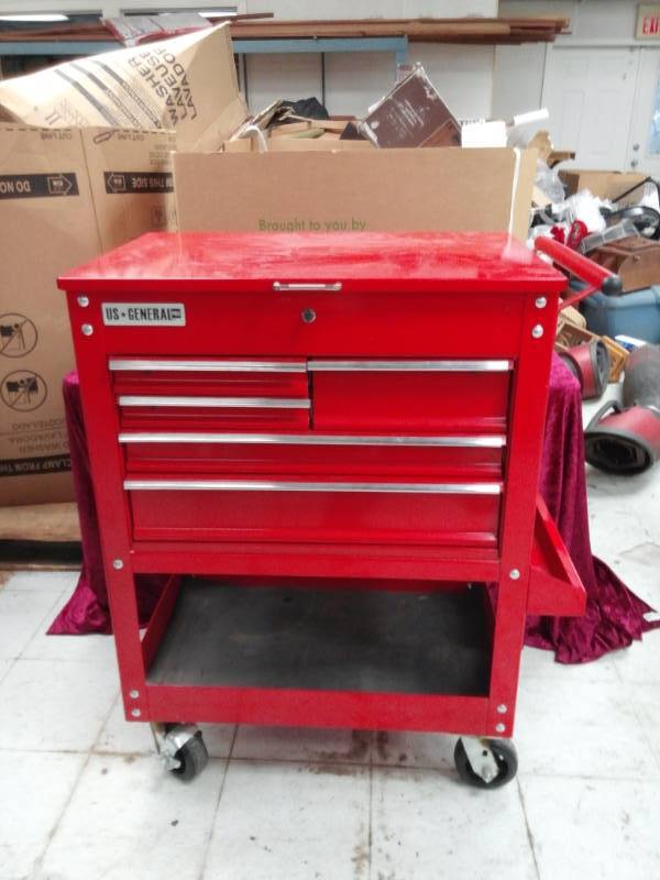 lot 2780 image: US General Rolling Tool Chest Cart